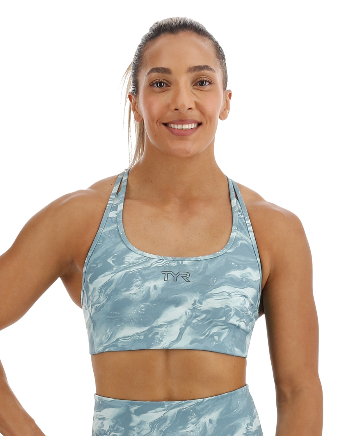 TYR Base Kinetic™ Women's Racerback Sports Bra - Aqueous