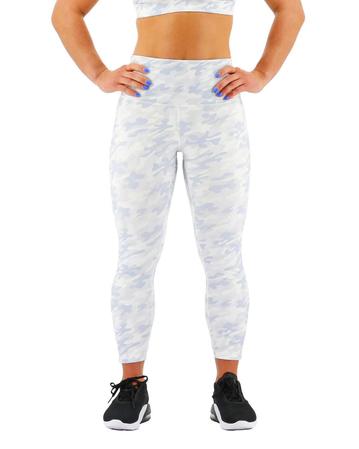 TYR Base Kinetic™ Women's High-Rise 3/4 Leggings - Whiteout Camo