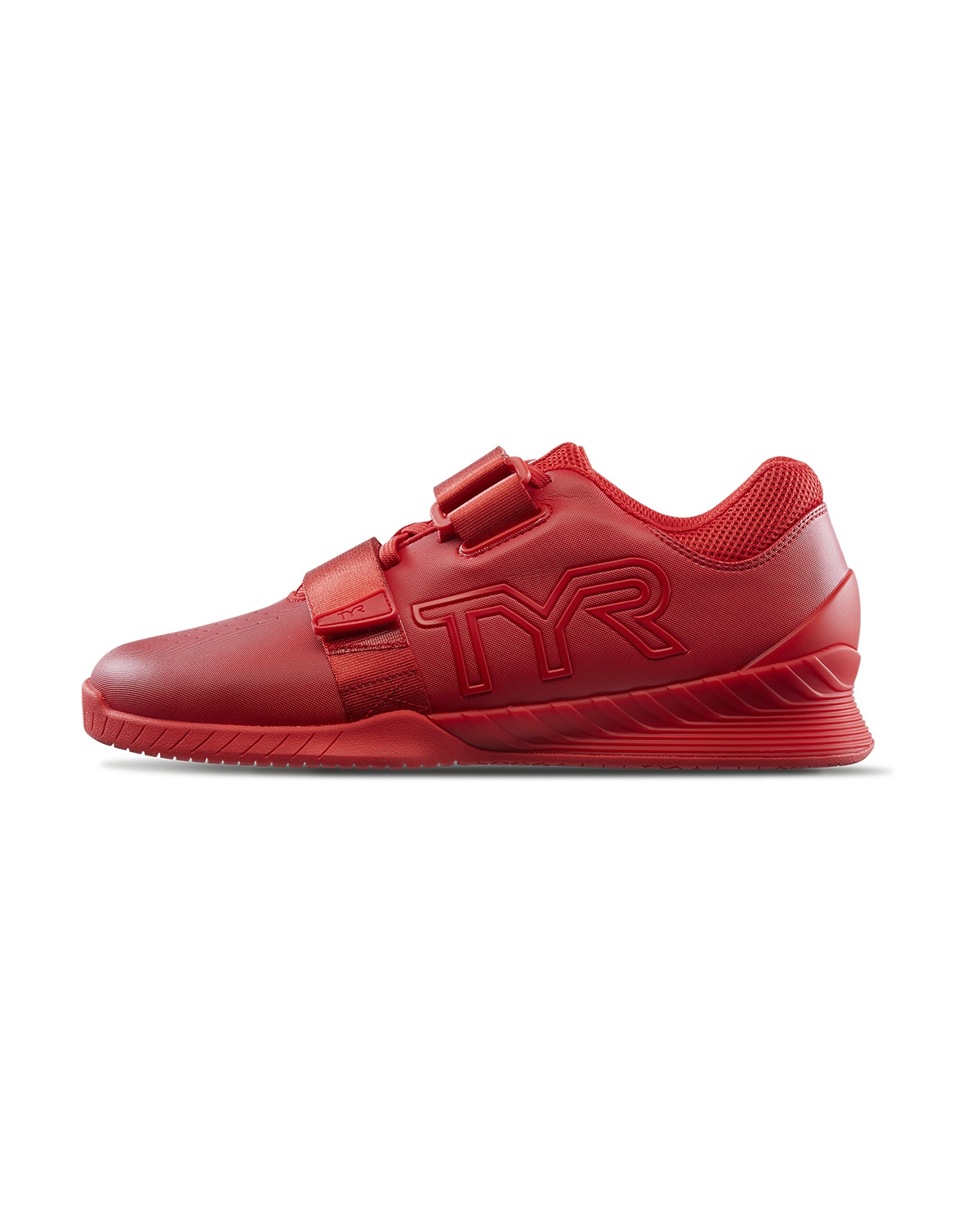 Red weightlifting shoes top