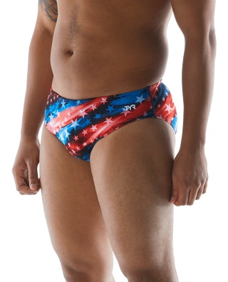 TYR Men's Freedom Flag Racer Swimsuit