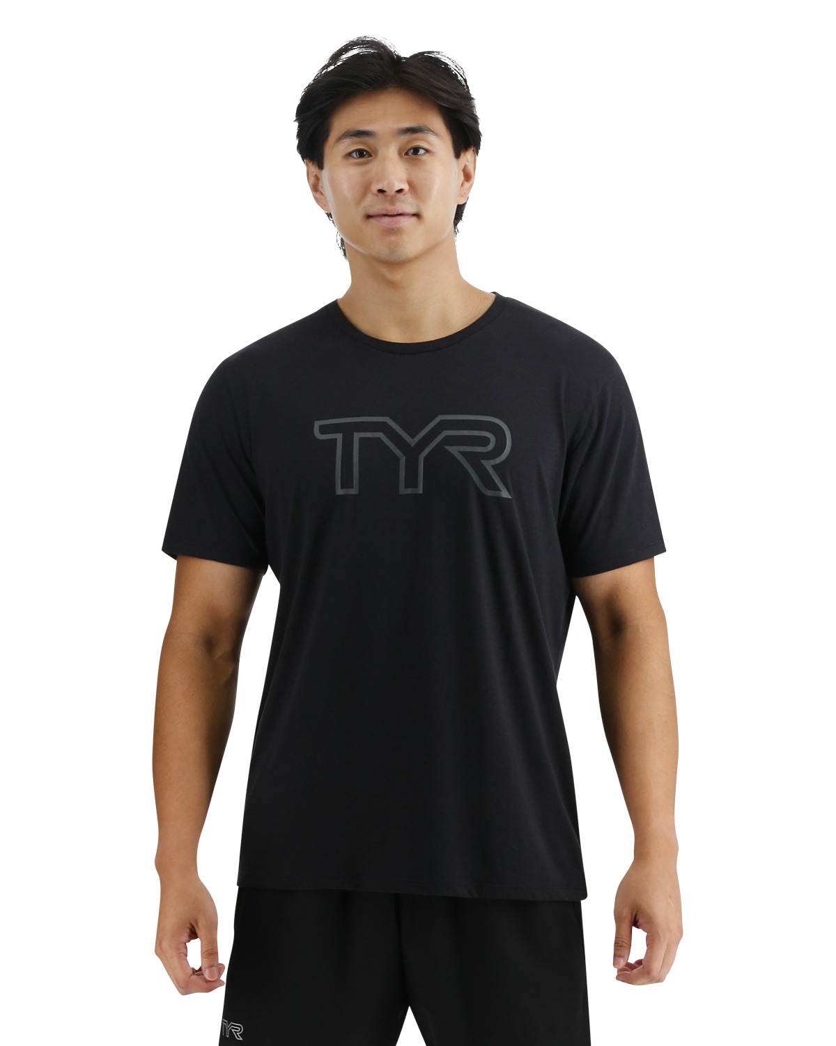 TYR UltraSoft Men s Big Logo Tri Blend Tech Tee