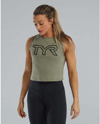 TYR ClimaDry™ Women's Cropped Tech Tank - Solid / Heather