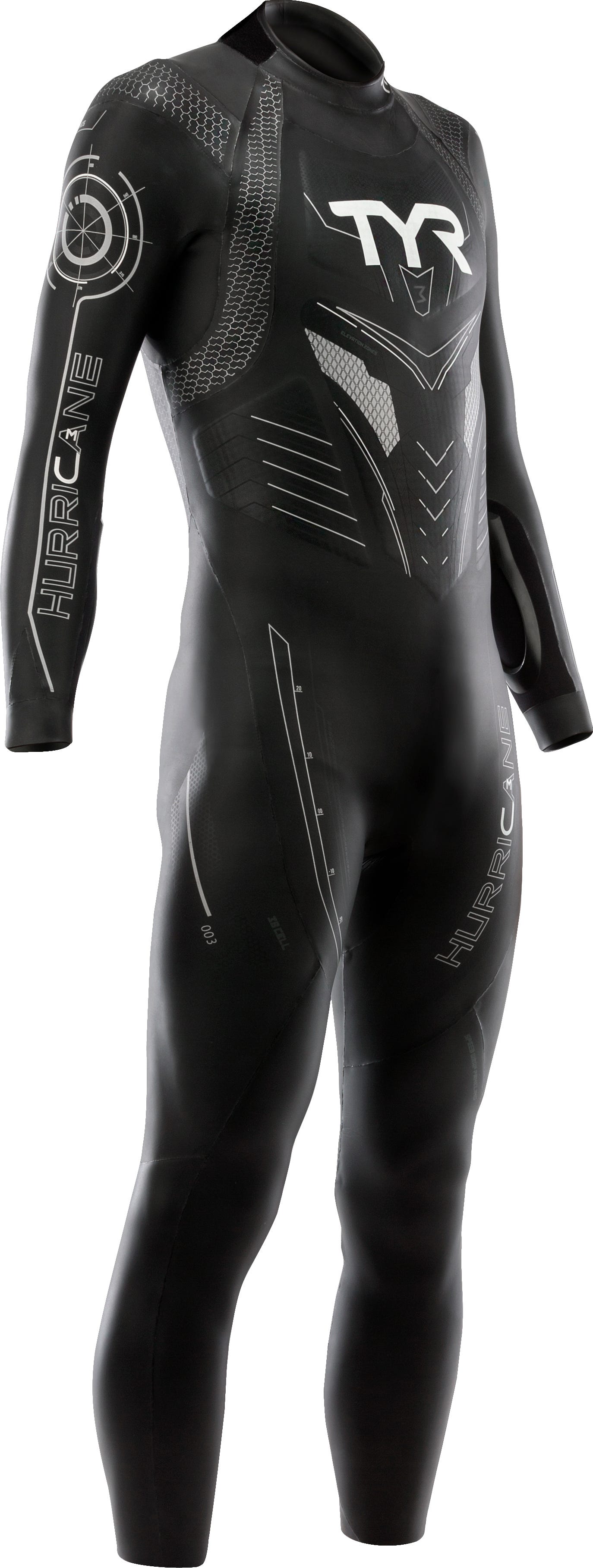 TYR メンズ ハリケーン ウェットスーツ キャット 袖なし、ブラック、XL