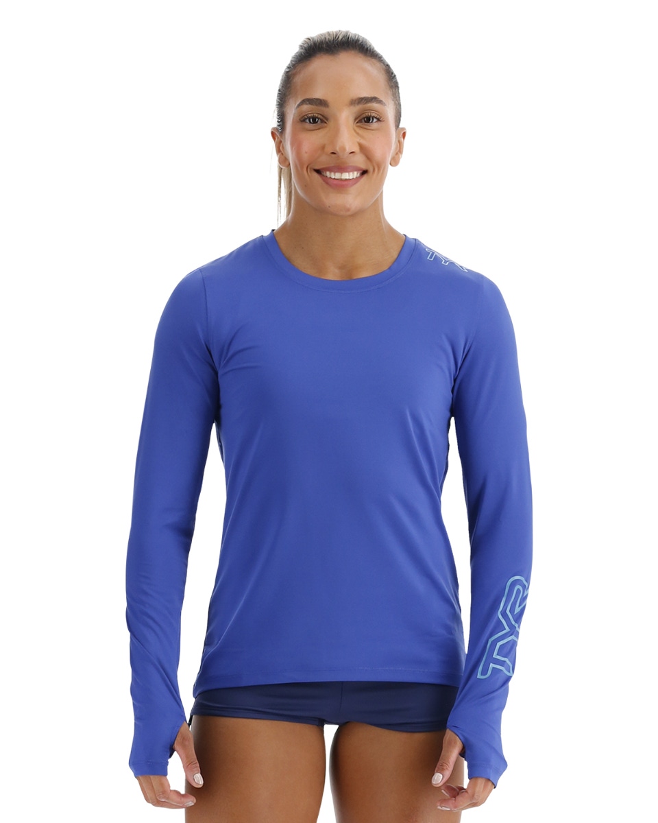 Blue long sleeve deals shirt womens